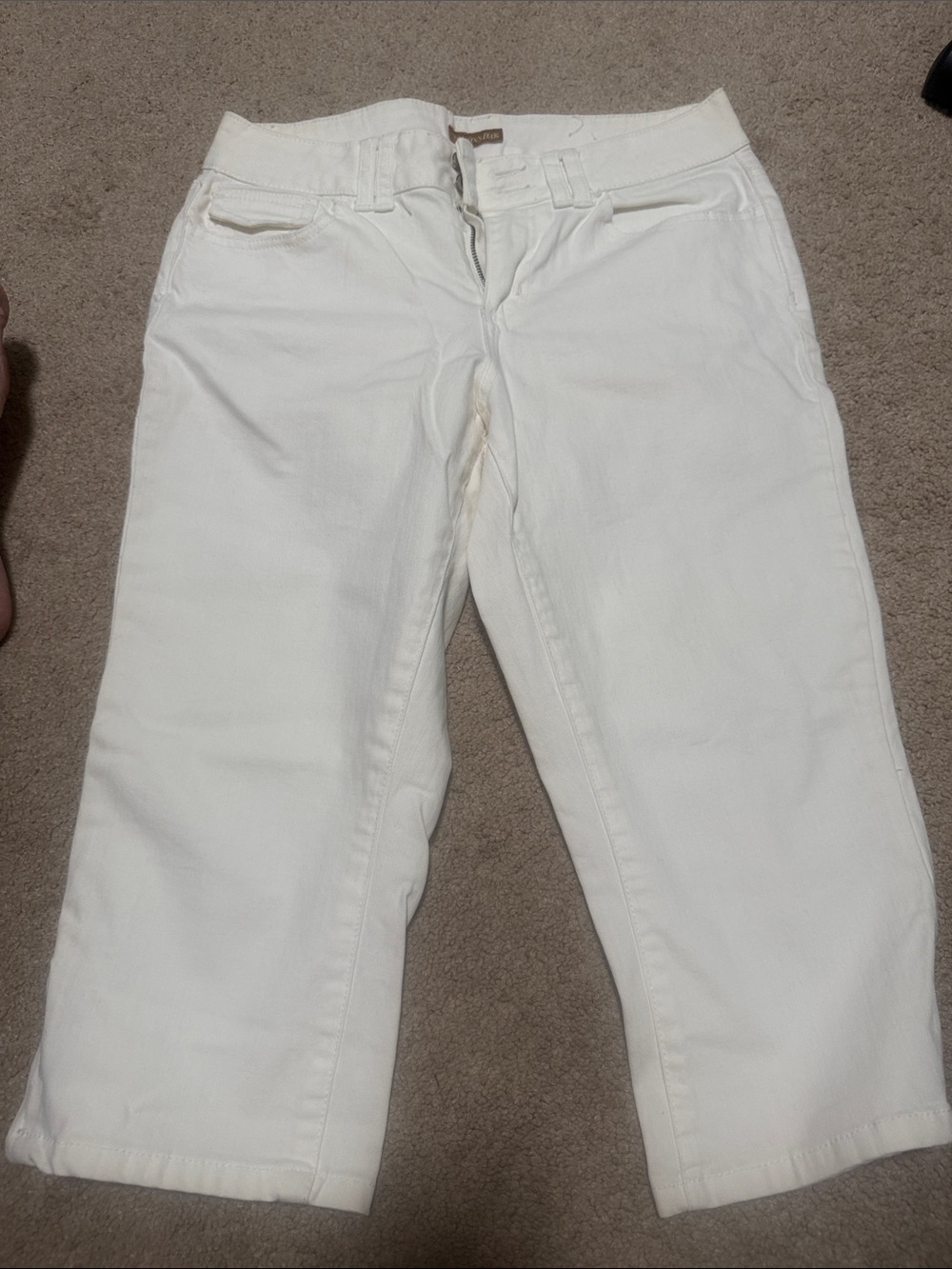 St. John's Bay White Cropped Jeans - Women's Ankle Length